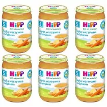 Hipp Zupka warzywna z indykiem po 5. miesiącu zestaw 6 x 190 g Bio - Dania dla dzieci - miniaturka - grafika 1