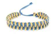 Bransoletki - Bransoletka Sznurkowa Żółto Niebieska - miniaturka - grafika 1