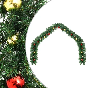 vidaXL vidaXL Girlanda świąteczna ozdobiona bombkami 10 m 284306 - Ozdoby bożonarodzeniowe - miniaturka - grafika 2