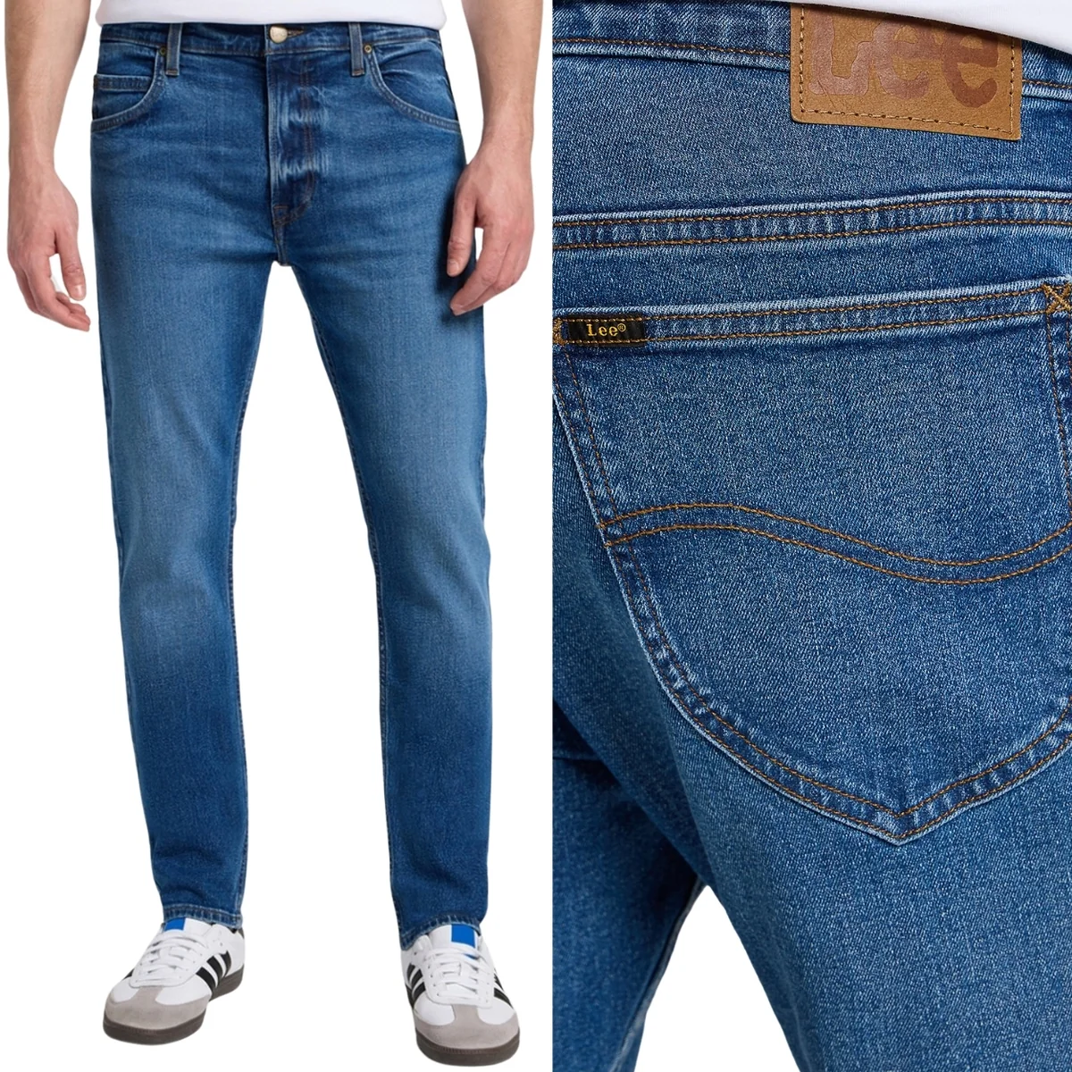 Lee Rider slim Ballinger DżINS ciemne dopasowane spodnie jeansowe W29 L32
