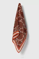 Apaszki i szaliki damskie - Answear Lab apaszka z jedwabiem kolor beżowy wzorzysta - miniaturka - grafika 1