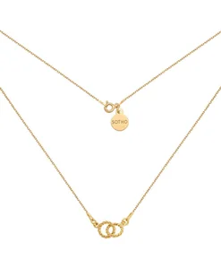 Złoty naszyjnik z dwoma kółeczkami - Naszyjniki - miniaturka - grafika 1