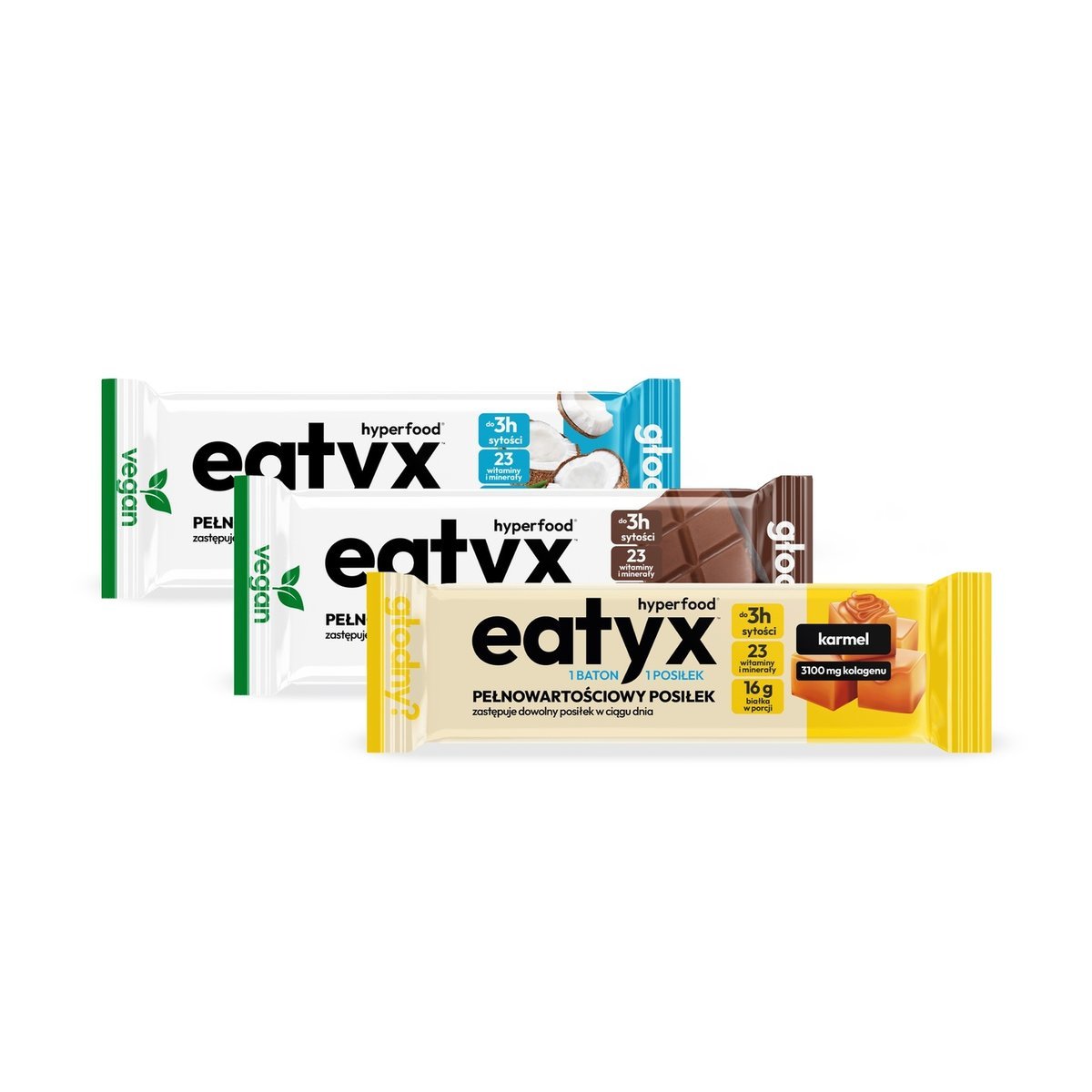 eaytx Zestaw Wysokobiałkowych Posiłków Proteinowych w Batonie 3x60g
