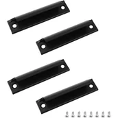 Zawiasy, okucia i inne akcesoria - Zestaw 4 klamek do drzwi przesuwnych ze śrubami do okien, szuflad i drzwi szafek, kolor czarny - miniaturka - grafika 1