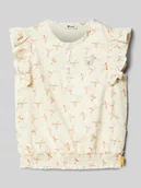 Bluzki dla dziewczynek - Bluzka obszyta falbaną - miniaturka - grafika 1