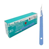 Meble i wyposażenie gabinetów medycznych - Skalpel chirurgiczny E11 sterylny 10szt stal nierdzewna Swann-Morton - miniaturka - grafika 1