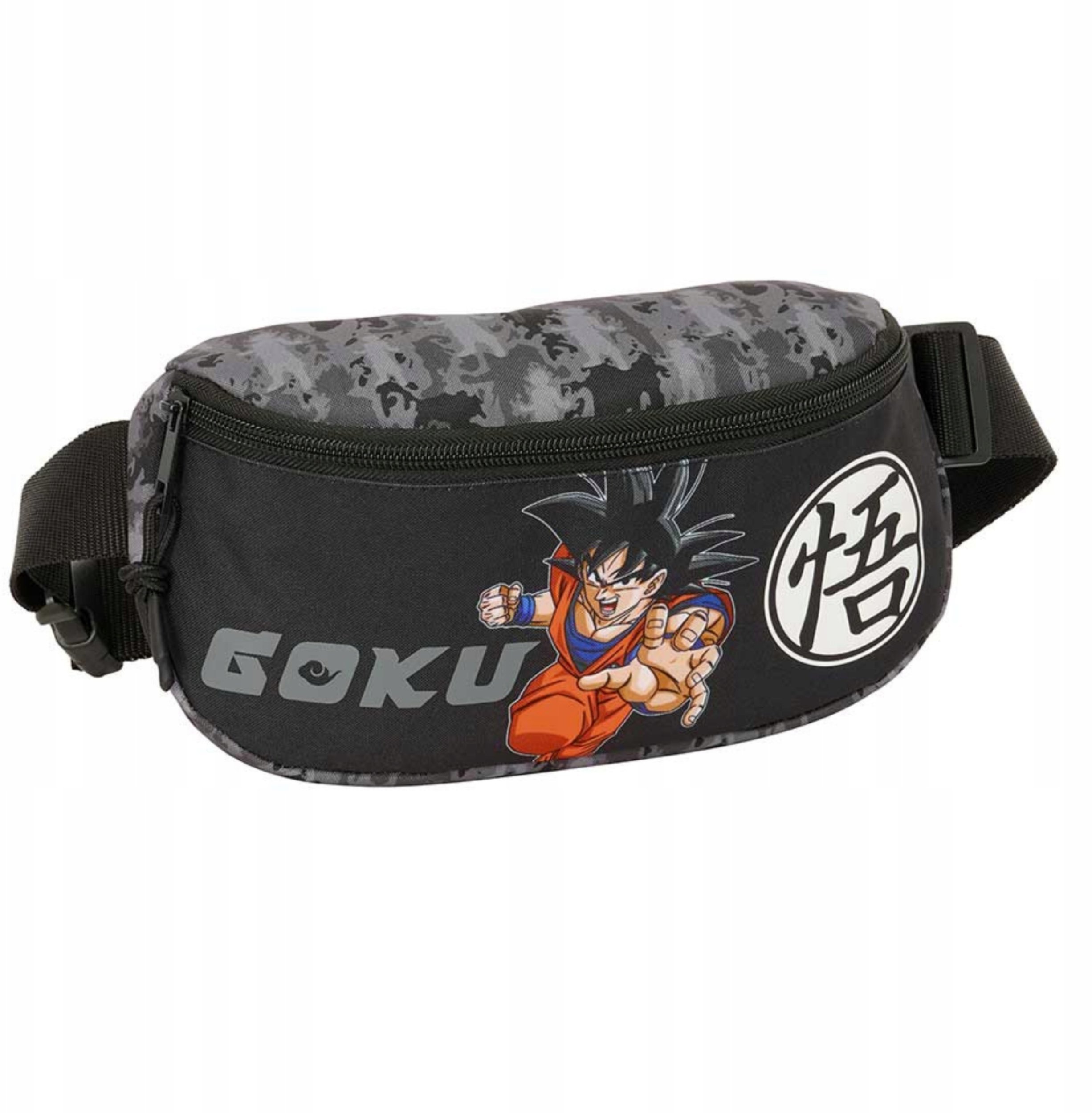 Safta Saszetka nerka biodrowa czarna młodzieżowa pasek zamek Dragon Ball
