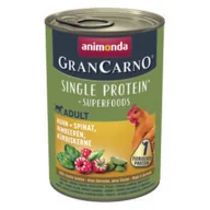 Mokra karma dla psów - animonda GranCarno Single Protein Superfoods Kurczak i szpinak, maliny, nasiona dyni 6x400 g - miniaturka - grafika 1