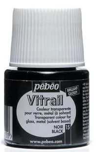 Farba Pebeo Vitrail - 15 Black 45 ml - Farby i media malarskie - miniaturka - grafika 1