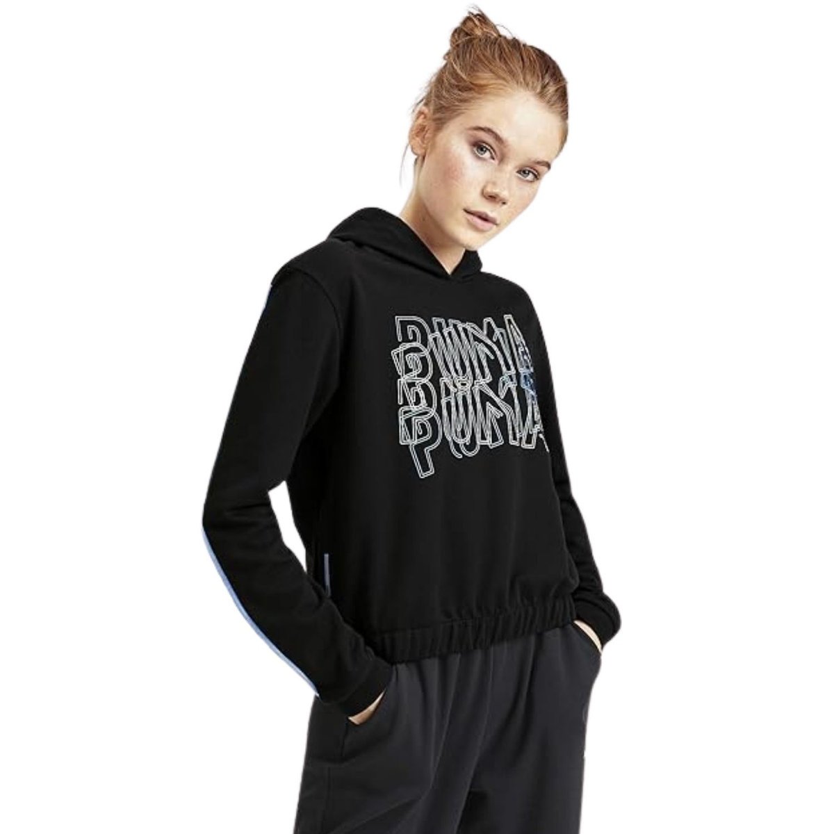 Bluza damska Puma Feel It czarna sportowa z kapturem-M
