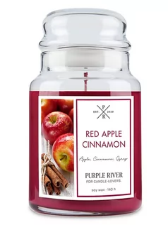 Świece - Purple River Świeca zapachowa "Red Apple Cinnamon" - 623 g - grafika 1
