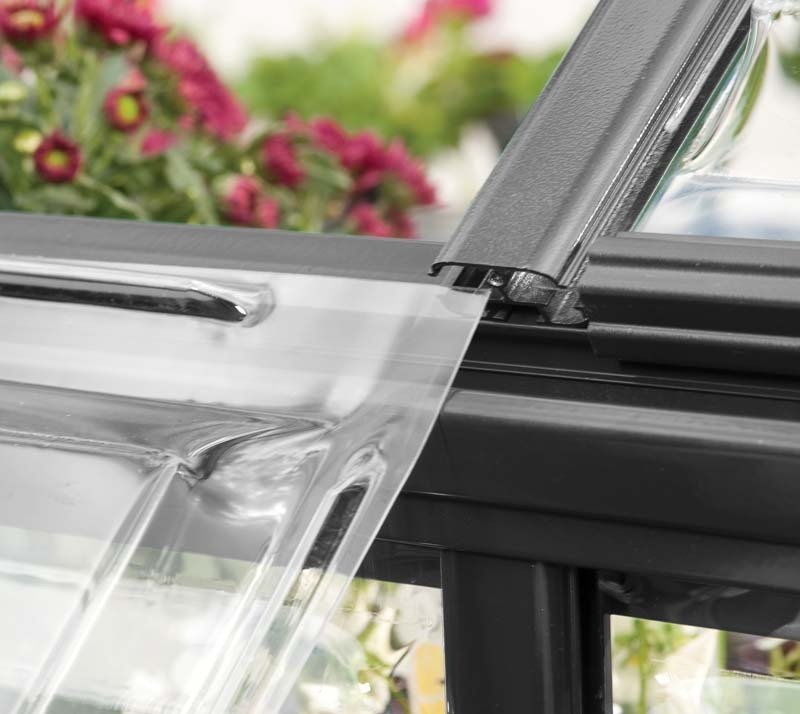 Palram - Szklarnia aluminiowa Canopia Hybrid 64 Antracyt 126x185x208 cm