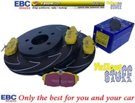 Tarcze hamulcowe - Tylne klocki YellowStuff + NACINANE tarcze hamulcowe EBC seria BSD Ford Mustang 2005-2014 - miniaturka - grafika 1