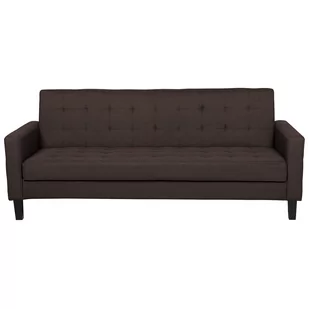 Beliani Sofa rozkładana ciemnobrązowa VEHKOO - Sofy i kanapy - miniaturka - grafika 1
