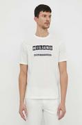 Koszulki męskie - Armani Exchange t-shirt bawełniany męski kolor biały z nadrukiem - miniaturka - grafika 1