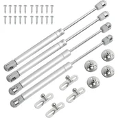 Zawiasy, okucia i inne akcesoria - Hydrauliczny pręt podporowy, 4 szt. siłownika gazowego do zawiasów drzwi kuchennych, siłownik meblowy 150N, (ze śrubami) - miniaturka - grafika 1