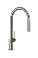 Baterie kuchenne - Hansgrohe Talis M54 Bateria kuchenna wysoka z wyciąganą wylewką stal szlachetna 72800800 - miniaturka - grafika 1