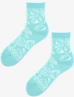 Skarpetki damskie - Skarpetki damskie z bawełny w kwiaty SL Flora Mint Marilyn - miniaturka - grafika 1