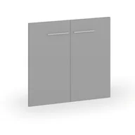 Inne meble biurowe - Drzwi skrzydłowe PRIMO, para, wysokość 695 mm, szare - miniaturka - grafika 1