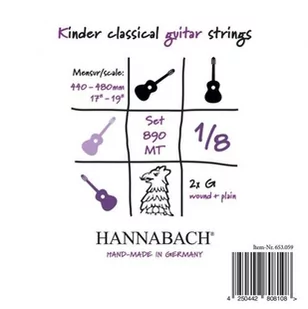 Hannabach 653052 struny do gitary klasycznej 653052 - Struny gitarowe  - miniaturka - grafika 1