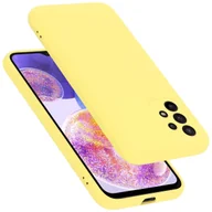 Etui i futerały do telefonów - Pokrowiec Do Samsung Galaxy A23 4G / 5G Etui w LIQUID ŻÓŁTY TPU Silikon Case Cover Obudowa Ochronny Cadorabo - miniaturka - grafika 1