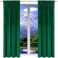 Zasłony - Zasłony gotowe WELUR 140x250 zasłonki gładkie matowe na taśmie velvet 2 szt - miniaturka - grafika 1