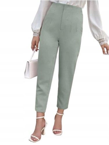 SHEIN SPODNIE DAMSKIE ELEGANCKIE ZIELONE 36 ŁRY