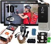 Wideodomofony - wideodomofon 2-przewodowy 5Tech 2 duże monitory 10'' Virgo Plus Stacja 82228C Czytnik zbliżeniowy Aplikacja Tyua - miniaturka - grafika 1