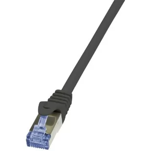 LogiLink Patchcord CAT.6A S/FTP 5m czarny CQ3073S - Patchcordy - miniaturka - grafika 1