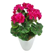 Sztuczne kwiaty - PELARGONIA sztuczna BUKIET bez doniczki mały (2295.16b) amarant - miniaturka - grafika 1