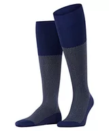 Skarpetki męskie - FALKE Mężczyźni Podkolanówki Uptown Tie M KH Bawełna długie z wzorem 1 Para, Niebieski (Royal Blue 6000), 41-42 - miniaturka - grafika 1