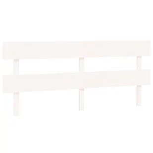 Lumarko Wezgłowie łóżka, białe, 184x3x81 cm, lite drewno sosnowe - Inne meble do sypialni - miniaturka - grafika 3