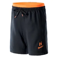 Piłka nożna - Dziecięce Spodenki HUARI DECTIS SHORTS KIDS 9673-BLK/ORANGE - miniaturka - grafika 1