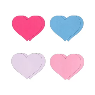 Biżuteria erotyczna - NS Novelties Pretty Pasties Heart II Assorted 4 Pairs - grafika 1