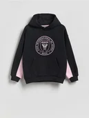 Bluzy dla chłopców - Reserved - Bluza Inter Miami CF - czarny - miniaturka - grafika 1