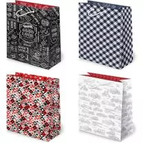 Torebki Ozdobne T-2L Set 37 Męskie 10 Sztuk - Opakowania i torebki na prezenty - miniaturka - grafika 1