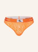 Majtki damskie - Calvin Klein Stringi ck96 orange - miniaturka - grafika 1