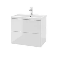 Szafki łazienkowe - Szafka łazienkowa pod umywalkę Defra Faro 60 cm biały połys 001-D-06043 - miniaturka - grafika 1