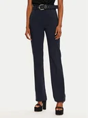 Spodnie damskie - Rinascimento Spodnie materiałowe 1000769154241 Granatowy Regular Fit - miniaturka - grafika 1