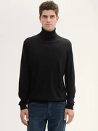 Swetry męskie - Golf męski Tom Tailor 1043732 XL Czarny (4068127007049). Golfy i półgolfy męskie - miniaturka - grafika 1