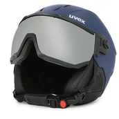 Kaski narciarskie - Kask narciarski Uvex Instinct visor 5662601009 Granatowy - miniaturka - grafika 1