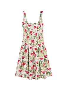 Sukienki - Lniana sukienka : size - S, wzor - w kwiaty - Bombshe - grafika 1