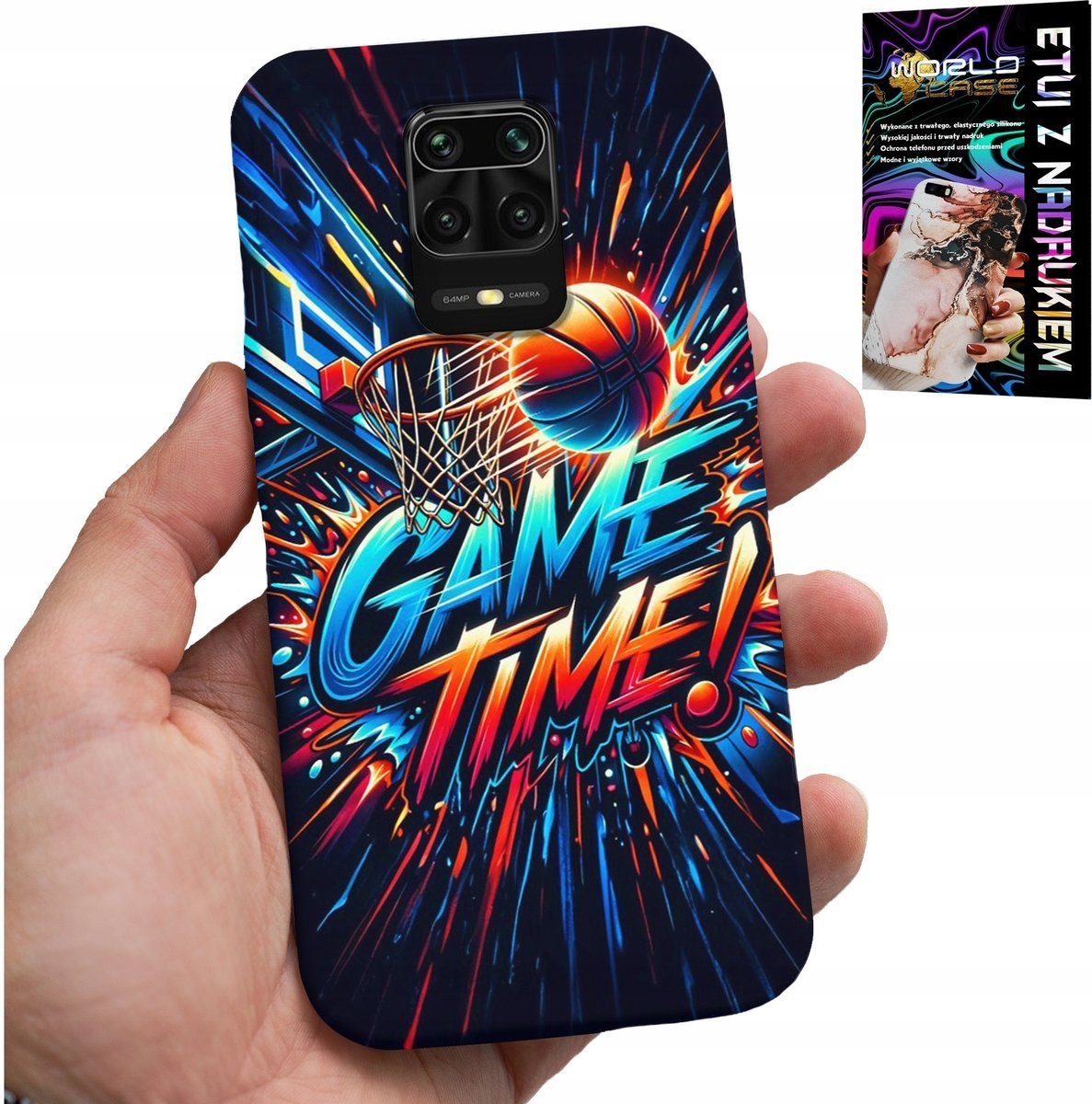 ETUI DO XIAOMI NOTE 9 PRO / 9S - KOSZYKÓWKA NBA FAN 23 GAME TIME, OBUDOWA