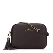 Torebki damskie - Damska listonoszka skórzana pudełkowa na łańcuszku - miniaturka - grafika 1