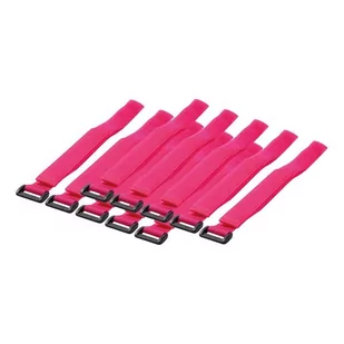 Logilink Organizator kabli - Pasek, kol. różowy KAB0016 - Maskownice do kabli - miniaturka - grafika 3