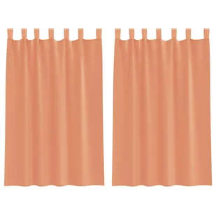 vidaXL Zasłony woalowe z kieszeniami na drążek 2 szt. Terakota - Zasłony vidaXL Zasłony woalowe z kieszeniami na drążek 2 szt. Terakota - Zasłony - miniaturka - grafika 1