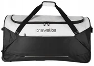 Torby podróżne - Torba Podróżna na kółkach Travelite BASICS 71cm Czarno Biała - miniaturka - grafika 1