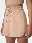 Spodenki damskie - 4F Spodenki damskie dresowe 4FAW22TSHOF148-83S Brązowy Roz. S - miniaturka - grafika 1