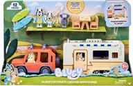 Samochody i pojazdy dla dzieci - BLUEY NIESAMOWITE PRZYGODY AUTO PRZYCZEPA KEMPINGOWA FIGURKI POJAZD CAMPING - miniaturka - grafika 1