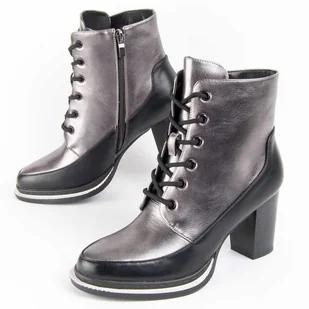 Montevita Buty Na Pi?tce Vareli3 Szary - Botki damskie - miniaturka - grafika 1